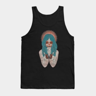 Santa Muerte and the Butterfly Tank Top